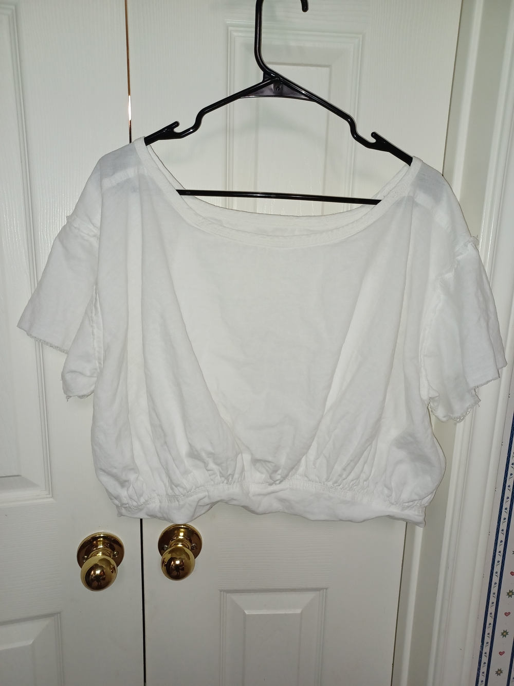We The Free White Off-Shoulder Cropped Top